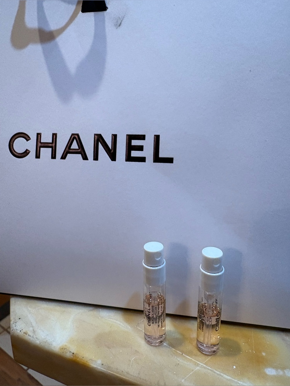 CHANEL Coco Mademoiselle Sample Vials - Clear with Soft Pink Liquid